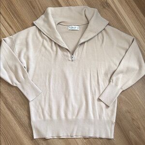 Abercrombie & Fitch Cream Cowl Neck Sweater